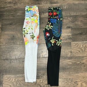 Nike Dri-Fit Tropical Work Out Legging Bundle Set with Palm Leafs